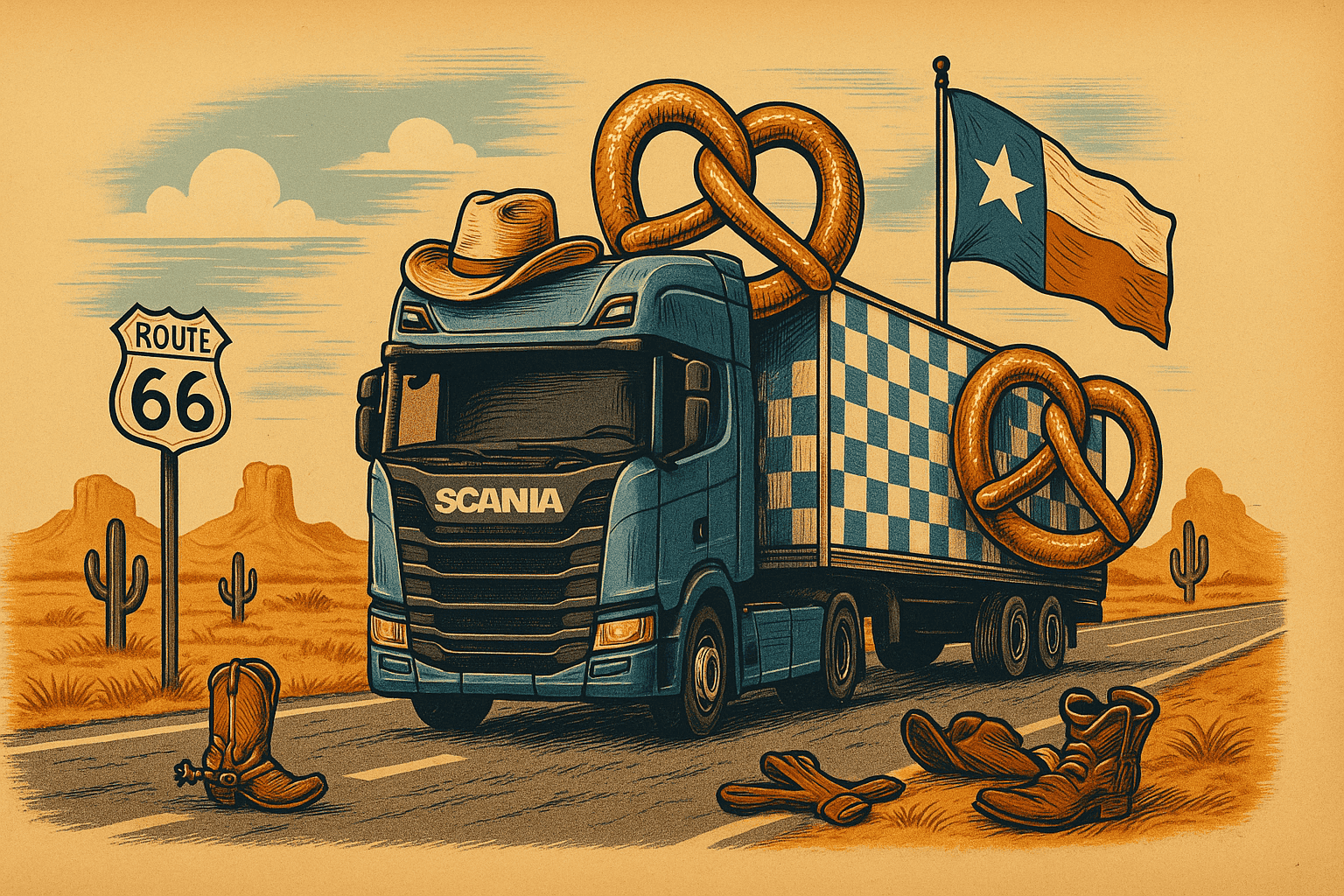Read more about the article Scania in Texas: When a Swedish Cab-Over Shows Up at the BBQ Pit